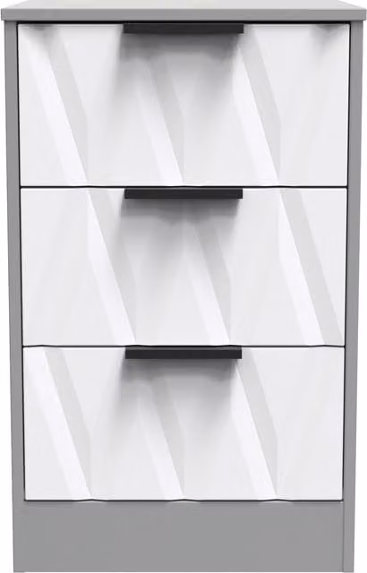 Ready Assembled 2 U Washington 3 Drawer Bedside Cabinet in Multicolour