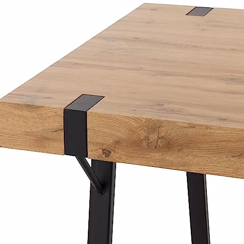 Seconique Treviso Rectangular Dining Table in Brown and Black Oak Effect, W: 150 cm, D: 90 cm, H: 76 cm – 3