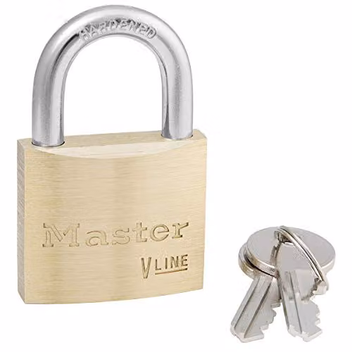 Master Lock V Line Brass 40mm Padlock in Gold