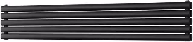 Omeara Axis Black Horizontal Double Panel Radiator W: 160 cm, H: 29 cm