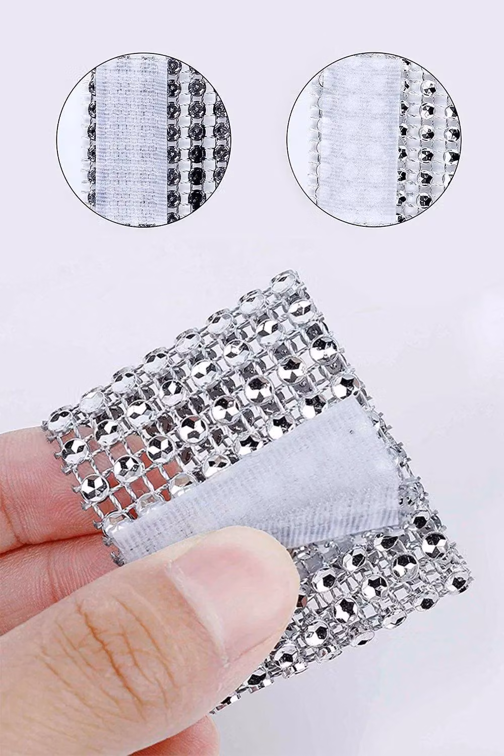Neel Blue Set of 10 Silver Stripe Buckle Napkin Ring Holders for Table Decoration, W: 13 cm, H: 4 cm, D: 4 cm – 2