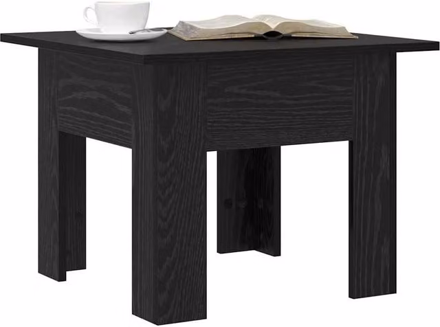 Berkfield Home Elegant Square Coffee Table in Black Oak, W/D/H: 55 x 55 x 42 cm