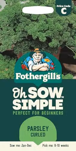 Mr Fothergill's Oh Sow Simple Curled Parsley Vegetable Herb Seeds, Green – 1