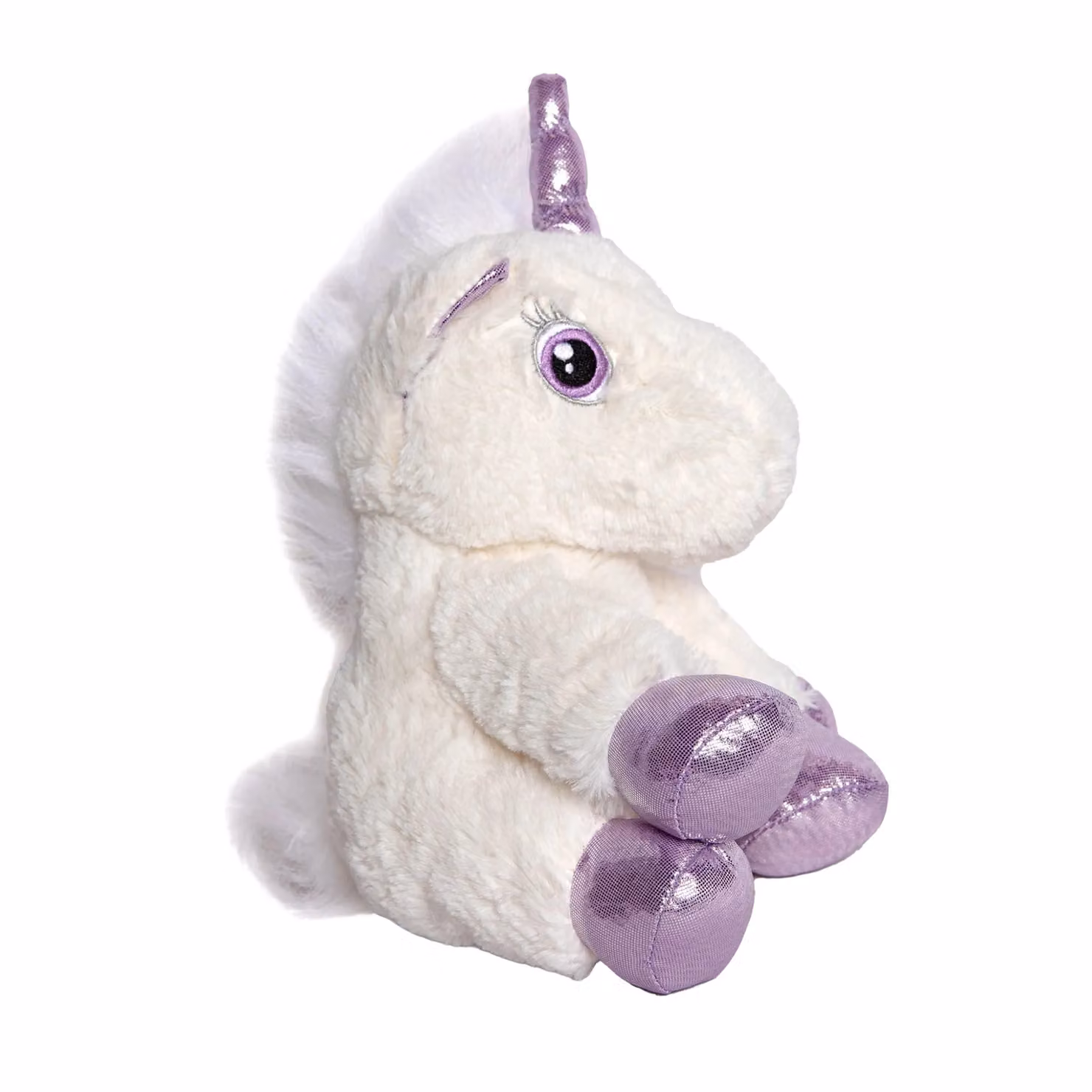 Samuel Alexander White Plush Unicorn with Purple and Pink Details, Height: 24 cm – 6
