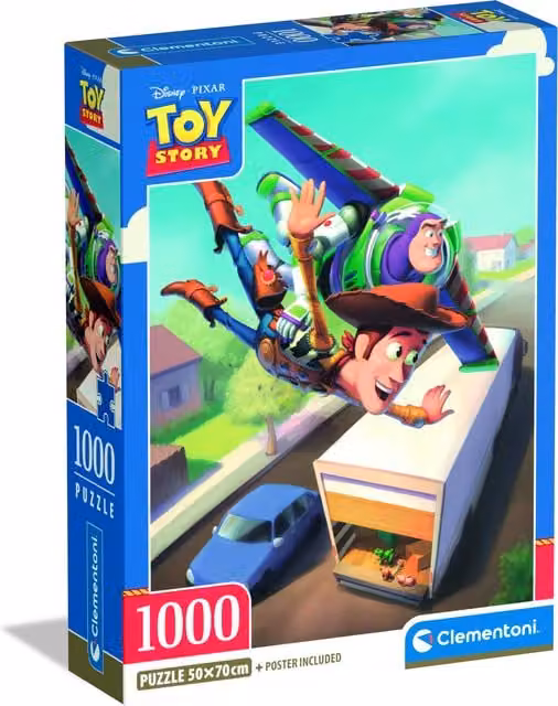 Clementoni Disney Toy Story 1000 Piece Jigsaw Puzzle in Blue and Multicolour