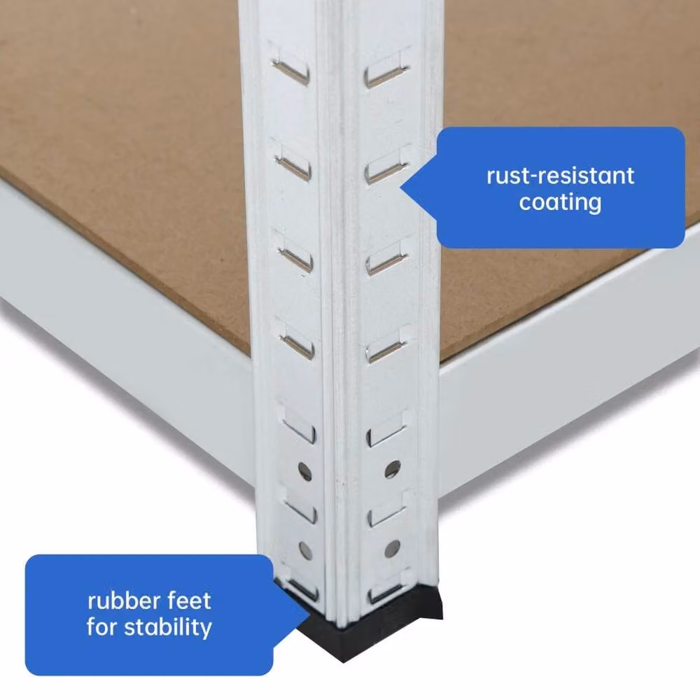 Hinsinc Silver Metal and MDF Garage Shelving with Adjustable Shelves, W/D/H: 50 x 50 x 50 cm – 2