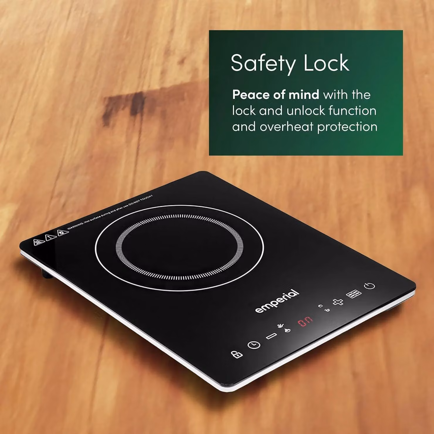 Emperial 2000W Single Induction Hob with Digital Display and Timer in Black – 7