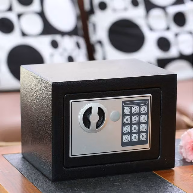 Komore 6L Black Cold-Rolled Steel Safe with Mechanical Combination Lock