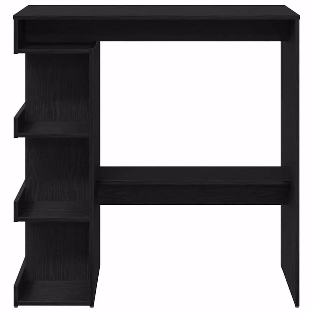 Berkfield Home Black Oak Bar Table with Storage Rack, W/D/H: 100 x 50 x 101.5 cm – 5