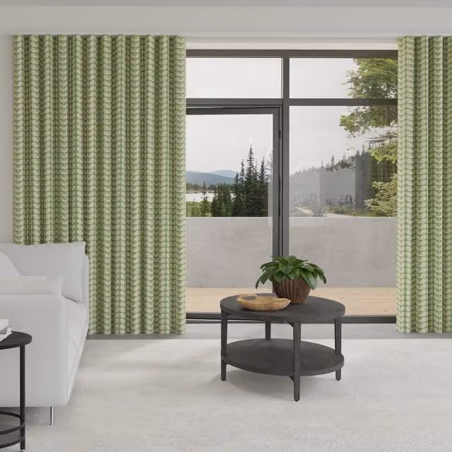 Orla Kiely Solid Stem Made to Measure Wave Blackout Cotton Curtains in Green