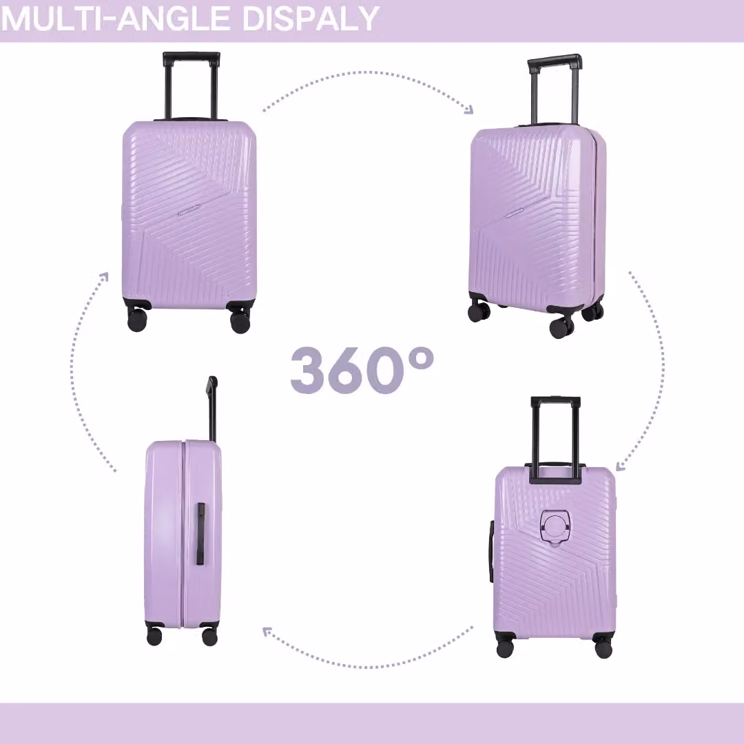 JLY 3 Piece Hard Shell Luggage Suitcase Set in Purple – 2
