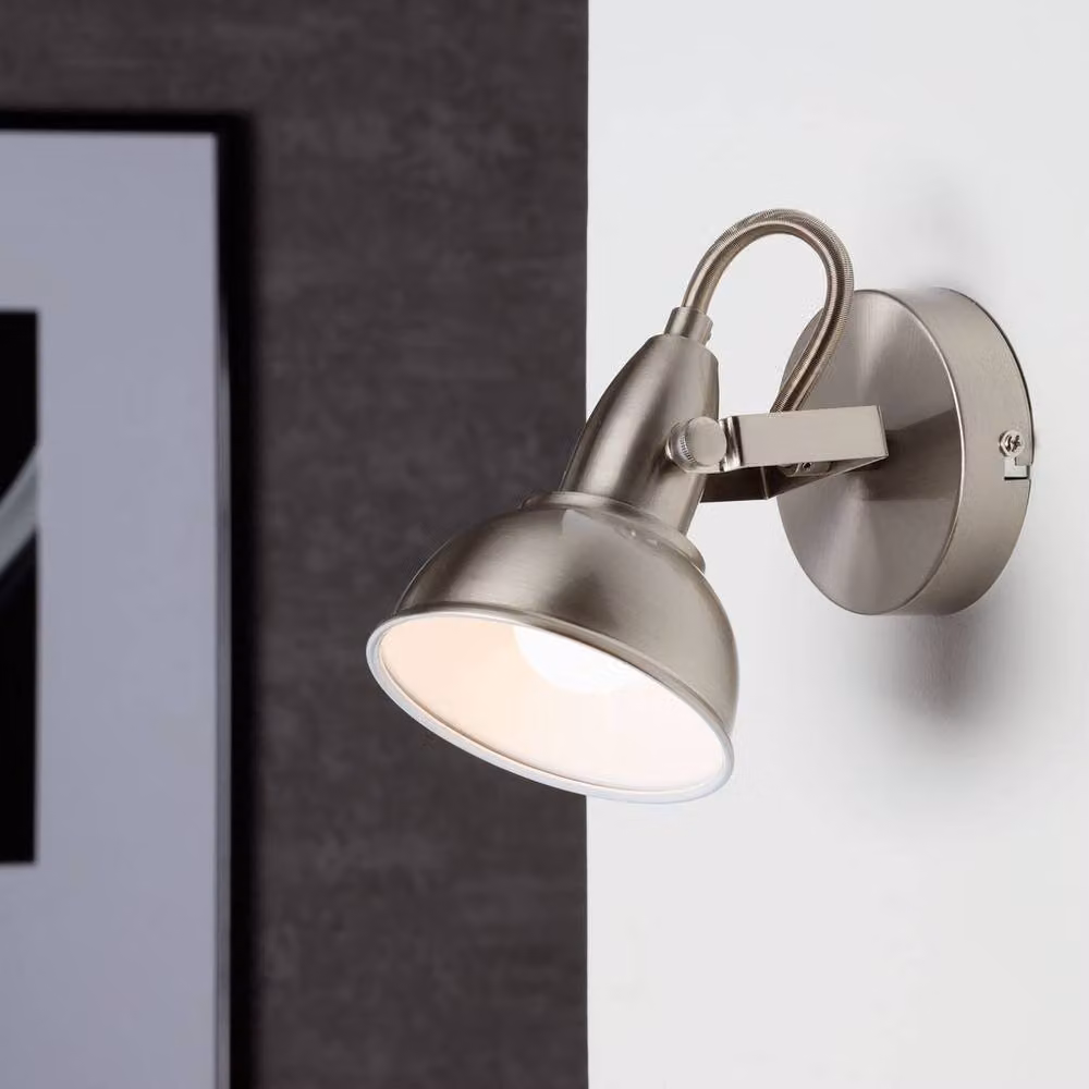 Briloner Retro Industrial Wall Light, Chrome Metal Spotlight with Adjustable Rotating Design, E14, W/D/H: 15.6 x 10 x 15.6 cm – 3