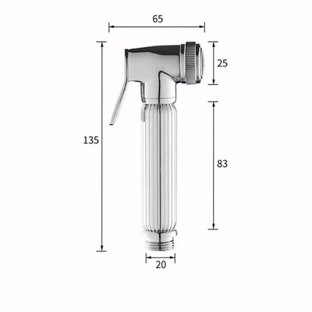 Nordara Chrome Brass Bidet Spray Shattaf Shower Head Hand Kit in Silver – 2