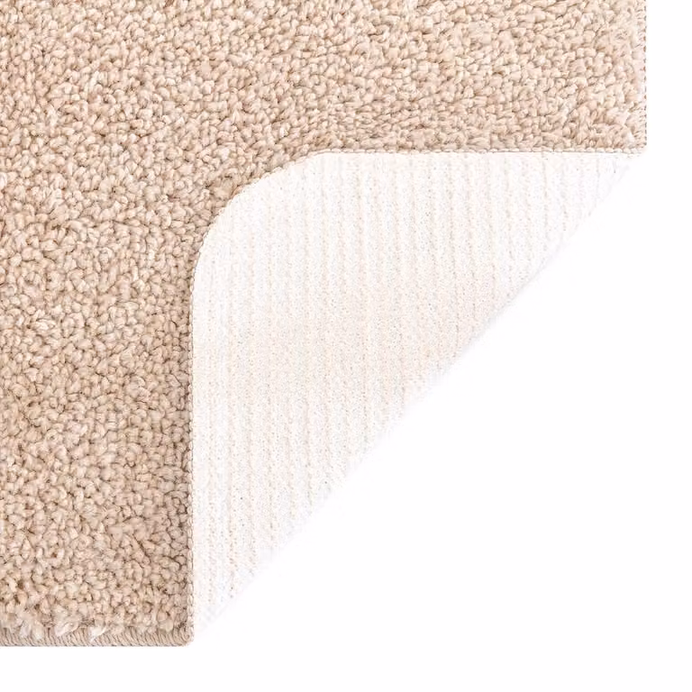 Berkfield Home Rectangular Non-Slip Bath Mat in Beige, W: 70 cm, L: 120 cm