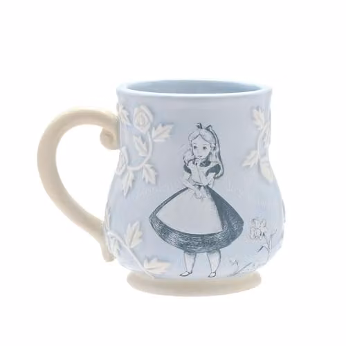 Disney Alice in Wonderland Blue Ceramic Embossed Mug