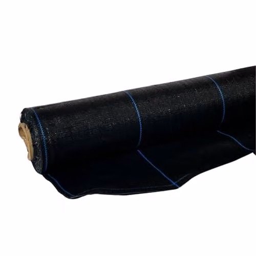 Pegdev Durable Polywoven Groundcover Fabric Weed Control Membrane, Black, 17m x 1m – 5