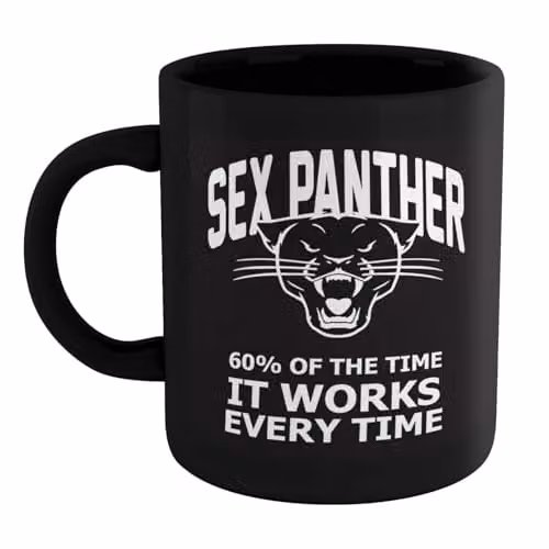Zavvi Anchorman Sex Panther Ceramic Mug in Black and Multicolour