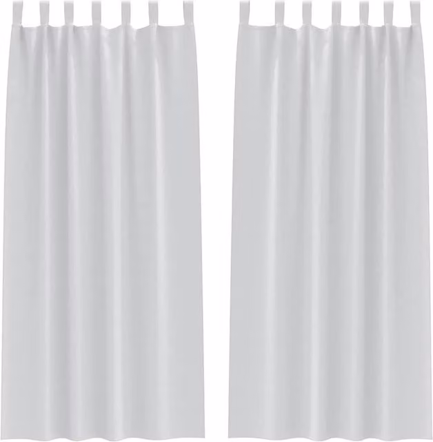 Berkfield Home Blackout Fabric Curtains, 2 Pack, Grey, W/H: 140 x 260 cm