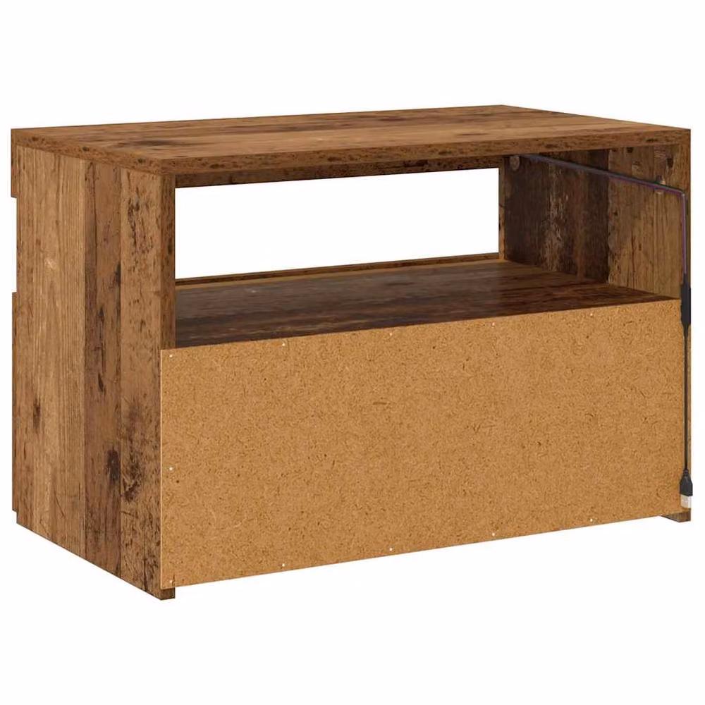 Berkfield Home TV Cabinet with LED Lights in Old Wood Brown, W/D/H: 60 x 35 x 40 cm – 7