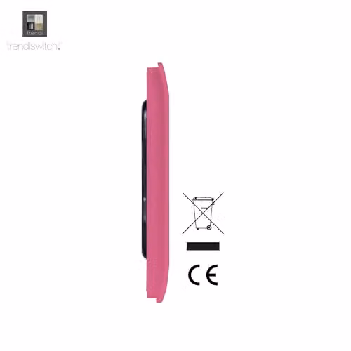 Trendi Switch Artistic Modern Glossy Decorative Double Wall Blanking Plate in Candy Pink – 2