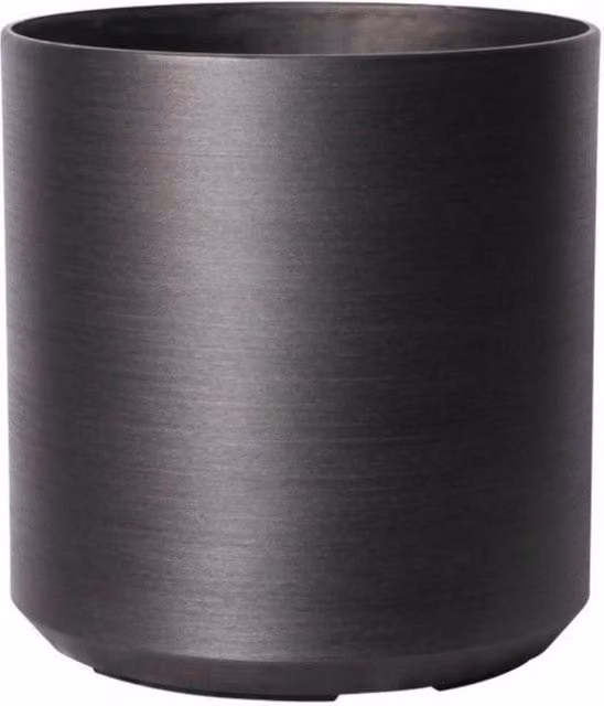 KDMD Dark Grey Metallic Look Cylinder Planter, 28cm Diameter – 1