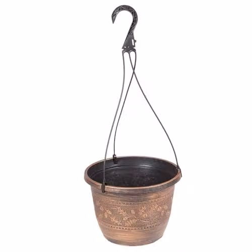 YouGarden Pair of Acorn Hanging Baskets, Bronze/Brown, Diameter: 25 cm – 1