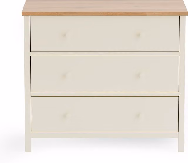 Julian Bowen Coxmoor Chest in White and Oak, Height: 74 cm