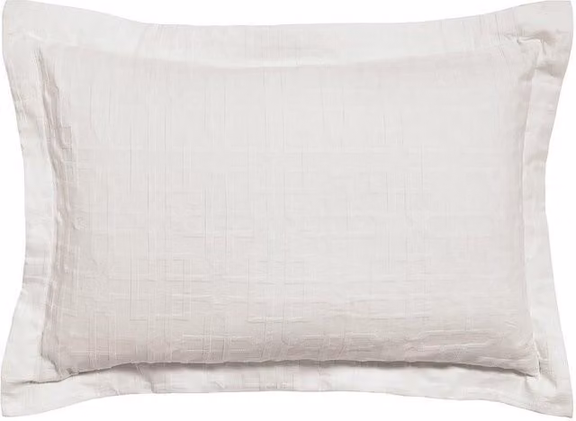 Sanderson White Cotton Percale Graphic Oxford Pillowcase – 1