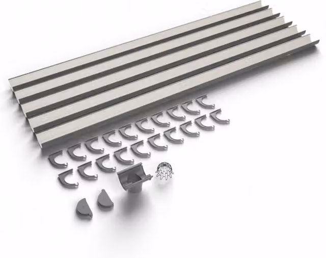 Galeco Grey PVC Half Round Gutter Kit, 150mm