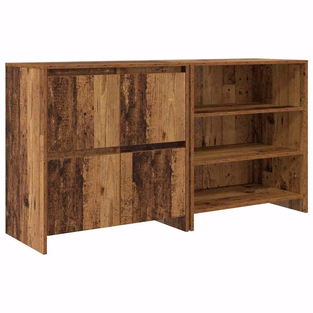 Berkfield Home 2-Piece Rustic Sideboard Set in Brown Old Wood, W/D/H: 70 x 41 x 75 cm – 3