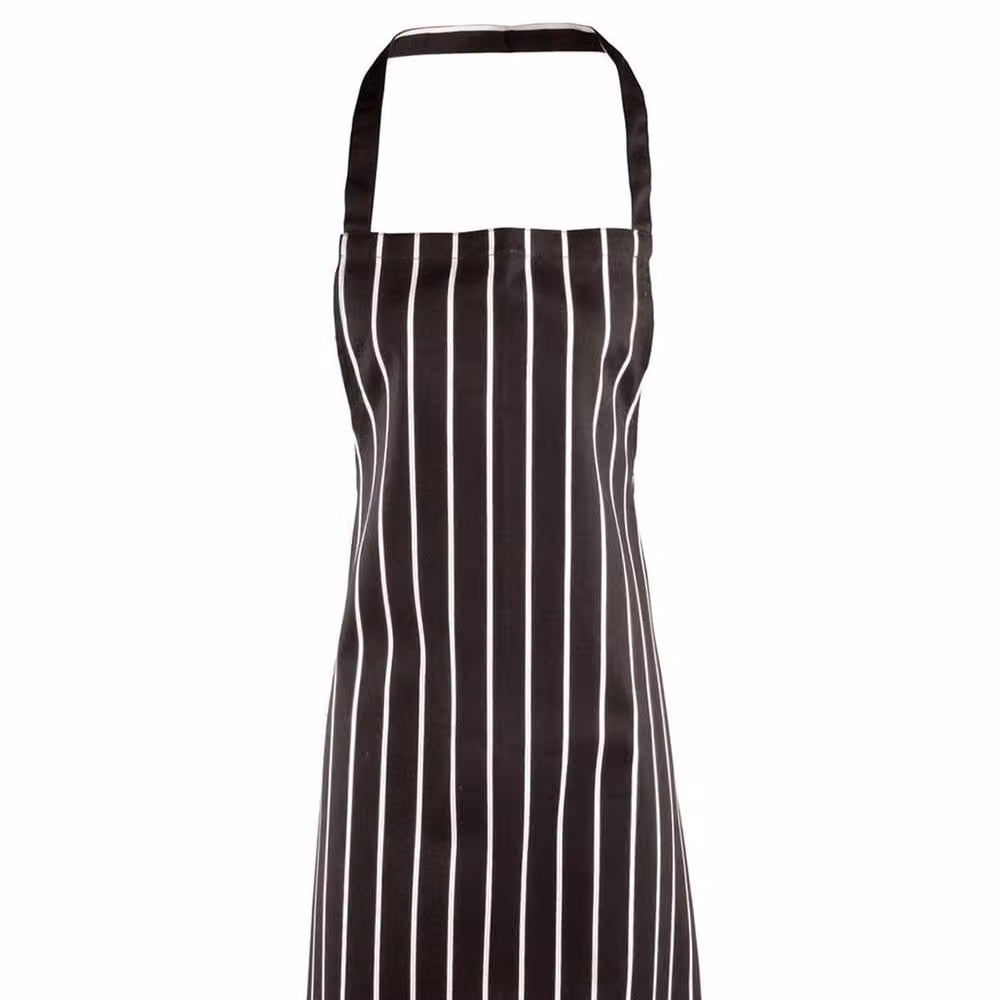 Premier Striped Cotton Bib Apron in Black – 2