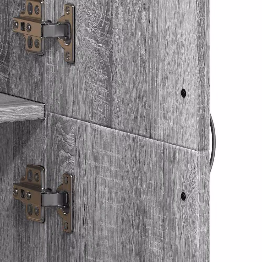 Berkfield Home Grey Sonoma File Cabinet with Hinged Doors, W/D/H: 60 x 32 x 153 cm – 3