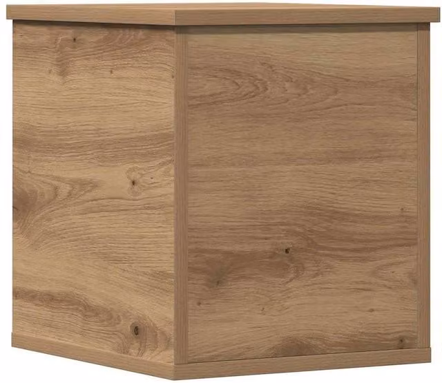 Berkfield Home Artisan Oak Storage Box in Brown, W/D/H: 30 x 35 x 35 cm – 1
