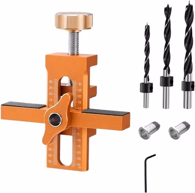 Nordara 2-in-1 Adjustable Cabinet Door Installation Mounting Tool Jig in Orange – 1