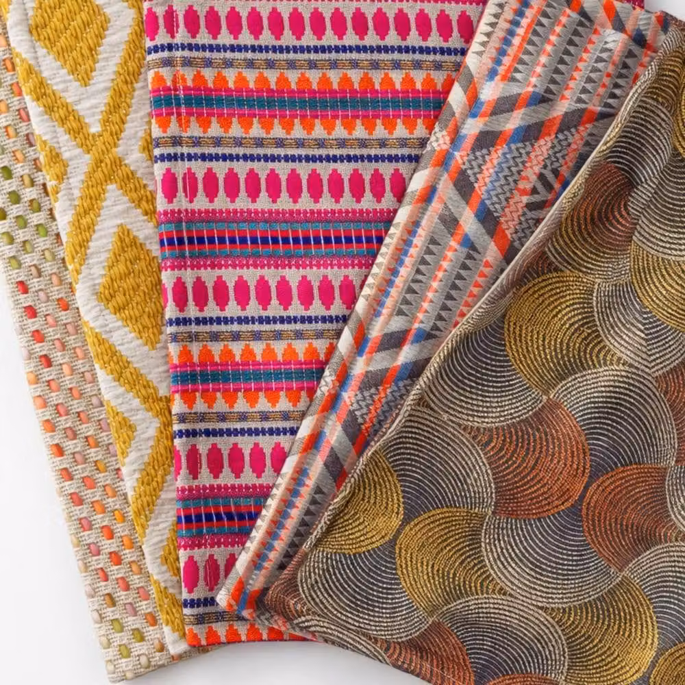 Serenityy Classic Woven Cotton Geometric Swirl Cushion Cover in Brown, Mustard, Rust and Grey, W/D/H: 45 x 45 x 45 cm – 2