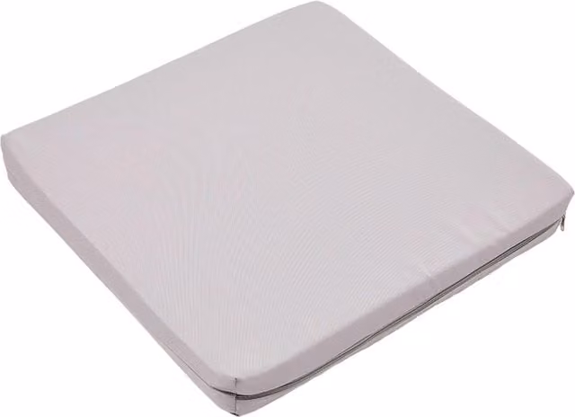 Livingandhome Square Outdoor Chair Cushion with Removable Zip Cover, Water Repellent and UV Resistant, Light Grey, W/D: 45 x 45 cm