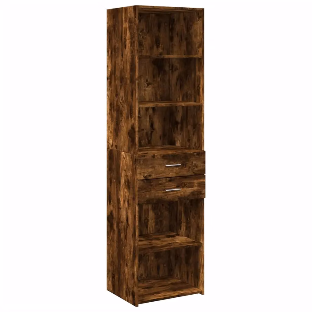 Berkfield Home Smoked Oak Highboard in Brown, W: 50 cm, D: 42.5 cm, H: 185 cm – 2