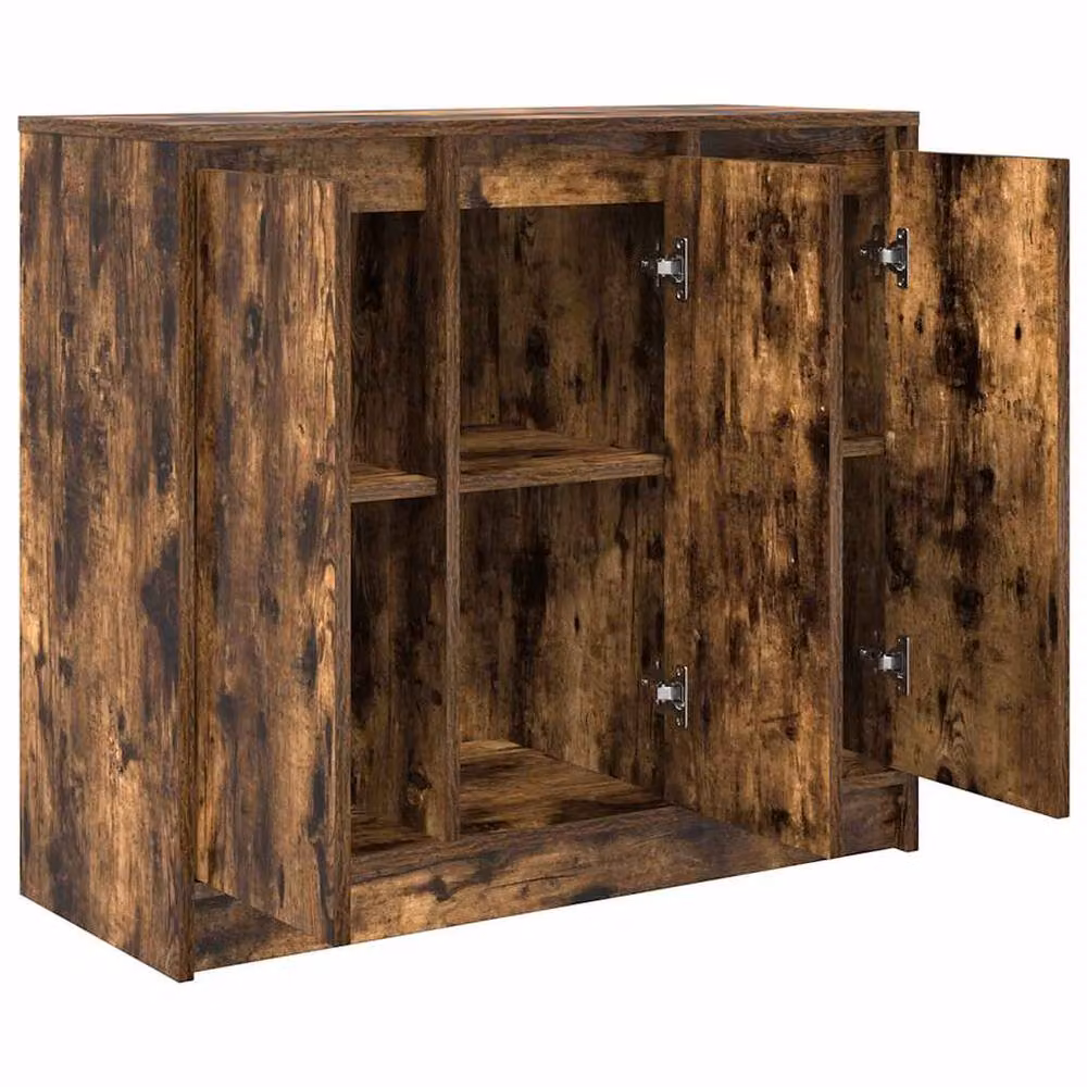 Berkfield Home Smoked Oak Sideboard in Brown, W/D/H: 85 x 34 x 76 cm – 3