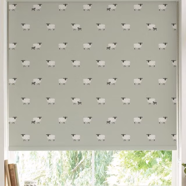 Sophie Allport Sheep Made to Measure Roller Blind in Sage Green