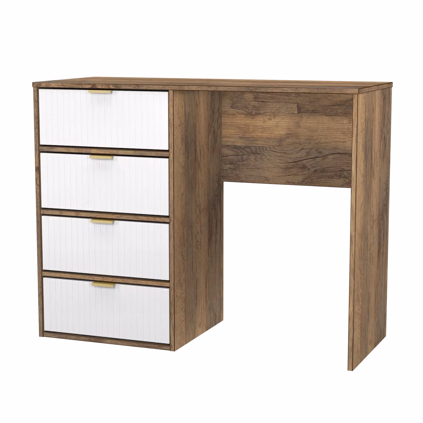 2 U Bexley Modern Geometric 4 Drawer Vanity in Gold and Multicolour – 2