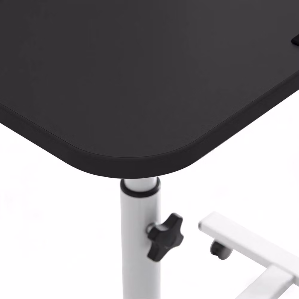 FORGEVIO Black Height Adjustable Mobile Writing Desk with Castors – 3