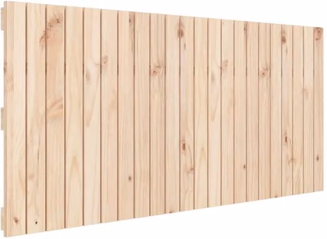 Berkfield Home Rustic Solid Wood Pine Wall Headboard, Brown, W/D/H: 140 x 3 x 60 cm