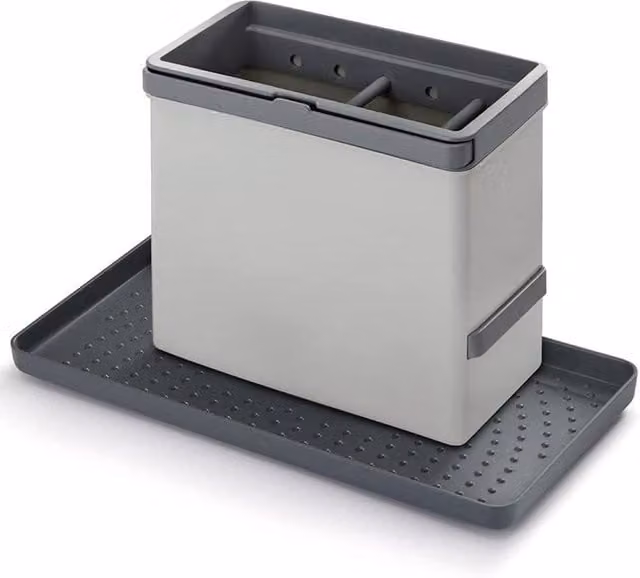 Metaltex Tidy-tex Freestanding Kitchen Sink Organiser, Grey, W/D/H: 24.0 x 14.0 x 13.0 cm