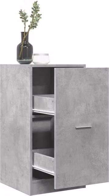 Berkfield Home Apothecary Cabinet in Concrete Grey, W/D/H: 40 x 41 x 77.5 cm – 1