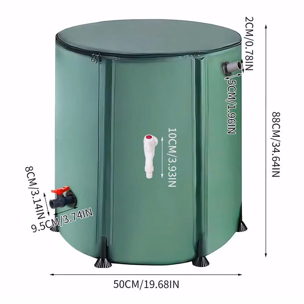 FLAVORA 160L Green Rain Water Collector Water Butt with Tap – 2