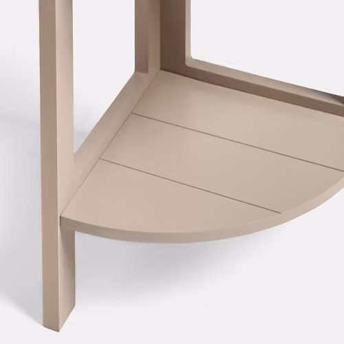 OHS 3 Tier Wood Corner Shelving Unit in Natural, H 65 x W 23 x D 23 cm – 2