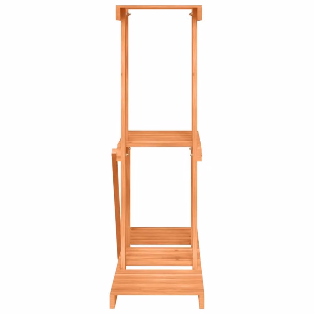 Berkfield Home Retro Solid Wood Fir Flower Stand, Brown, W/D/H: 81 x 25 x 75.5 cm – 3