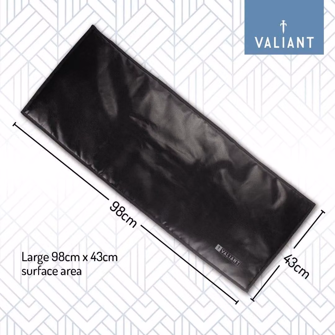 Valiant Fire Resistant Protective Hearth Mat, Black, W: 98 cm, D: 43 cm – 4