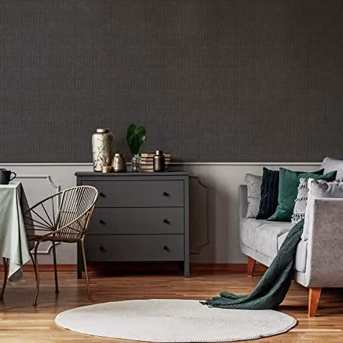 Superfresco Easy Illusion Geometric Charcoal and Grey Abstract Wallpaper – 2