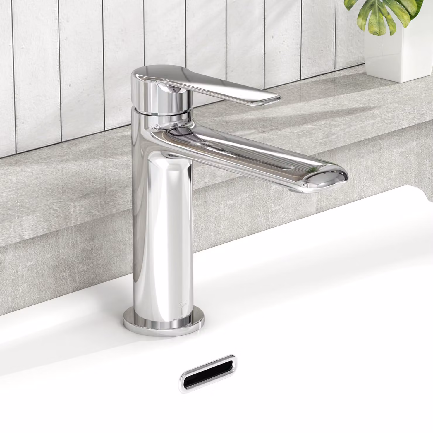 Royal Bathrooms Luxe Modern Mono Basin Mixer Tap in Chrome